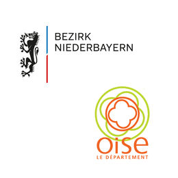 Abbildung der Logos des Bezirks Niederbayern und des Departement Oise